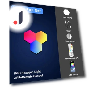 RGB LED Hexagon Smart Light Panel — LED Strips, Rainbow Rain