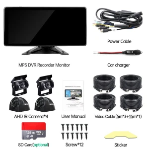 10.36-inch 4-Channel Touch Screen Monitor, GreenYi