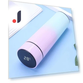 Gradient Water Bottle with Temperature Display — Travel Drinkware, Happy Home Mall