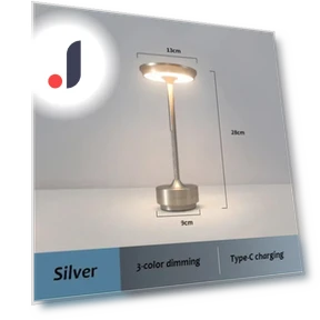 Industrial Style LED Desk Lamp with Charging — Desk & Table Lighting, Rainbow Rain