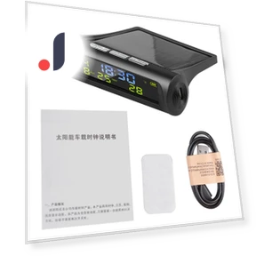 Solar Charging USB Car Clock — Clock, A Auto Parts Mall