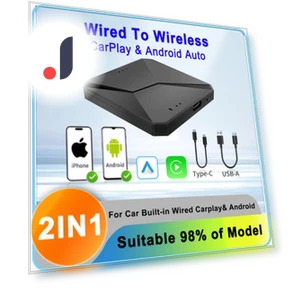 Wireless Android Auto & Carplay AI Box — Stereo Receivers, AE Selection