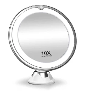 10x Magnifying Mirror with LED Lighting, Light makeup