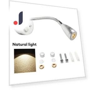 LED Wall Reading Lamp with Flexible Neck — Book Lights, Lntelligent Living Hall