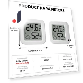 Smart Bluetooth Temperature and Humidity Sensor — Home Climate Control, Super Dream Home
