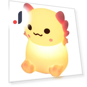 Cute Axolotl Night Light — Night Lights, AE Selection
