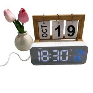 Digital Alarm Clock with Temperature and Humidity Sensor, DC-HOME-4