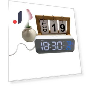 Digital Alarm Clock with Temperature and Humidity Sensor — Alarm, DC-HOME-4