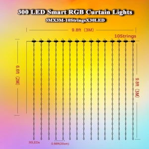 Smart LED Window Curtains — LED Strip Lights, AE Selection