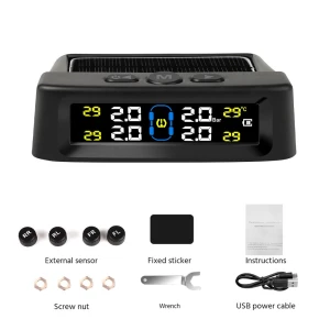 Solar-Powered Car Tire Pressure Monitoring System — TPMS, Homeware Essentials