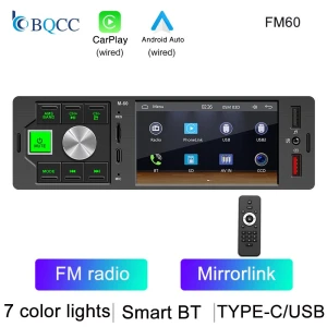 1 Din 4 Touchscreen Car MP5 Player — Car Infotainment System, Auto Launcher