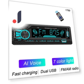 1 Din Car Stereo with MP3, FM, Dual BT, AM, USB, RDS, AUX, TF, AI Voice Support, Fast Charging, Remote Control, 7 Color... — Phone Accessories, Auto Launcher