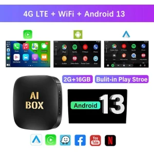 Android 13 Ai Box for Wireless Carplay Android Auto Adapter — Car Infotainment System, Auto Launcher