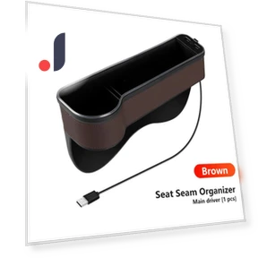 Car Gap Storage Box with RGB and USB Smart Fast Charger — Car Essentials, Auto Launcher