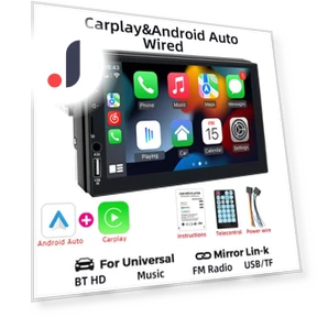 Carplay Android Auto 1 Din Multimedia Player — Stereo Receivers, Auto Launcher