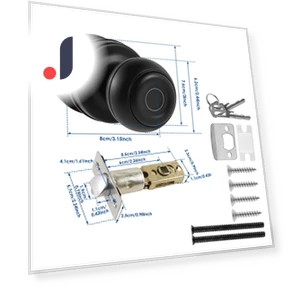 Smart Door Handle with Fingerprint Scanner — Biometric Security, Homeware Essentials