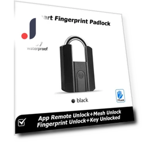 Smart Door Lock Fingerprint Bluetooth APP Keyless Electronic Smart Padlock — Locks, Auto Launcher