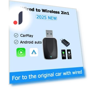 Wireless CarPlay Android Auto Adapter — Stereo Receivers, Auto Launcher
