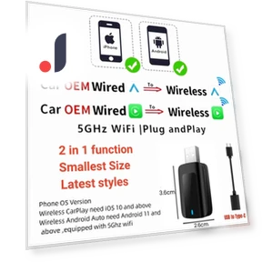 Wireless CarPlay Android Auto Adapter — Phone Accessories, Auto Accessories Home