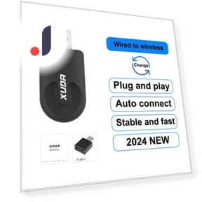 2-in-1 Wireless CarPlay Adapter — Stereo Receivers, Auto Launcher