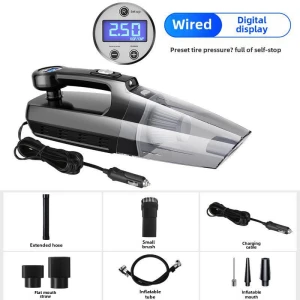 4-in-1 Car Vacuum Pump with Wireless Charging, GearUp AutoMoto