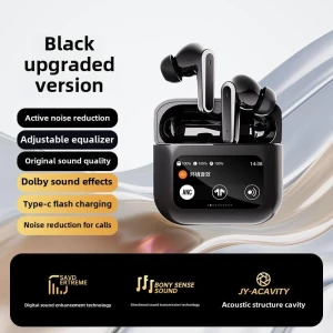 Bluetooth Headphones with LCD Display and Noise Cancellation, Admisitr