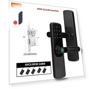 Smart Door Lock with Fingerprint, Smart Card, Password, Key Unlock, and USB Emergency Charging — Smart Home Security, HIMO Group