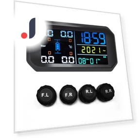 Universal Solar-Powered Car Tire Pressure Monitoring System — TPMS Sensor Replacements, TOMTOP JMS