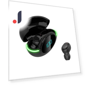 Wireless Bluetooth Headset with Mini LED Touch Display — In-Ear Headphones, Admisitr