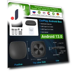3-in-1 Android 13 Carplay Adapter — Stereo Receivers, Happy Home Mall