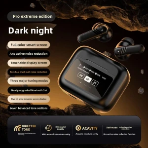 Bluetooth Wireless Earbuds with ANC+ENC Noise Cancellation and Color Touch Screen, Admisitr