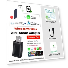 Wireless CarPlay Android Auto Adapter — Car Accessories & Gadgets, Happy Home Mall