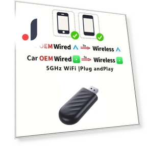 Wireless Carplay Android Auto Adapter — Stereo Receivers, Auto Launcher