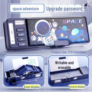 Smart Double-Layer Pencil Case with Password, WoW Home