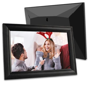 HD Digital Photo Frame with Wood Texture, Holland Ham