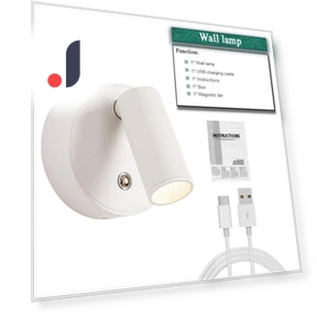 Magnetic Wall LED Desk Lamp with Touch Control — Desk & Table Lighting, DC-HOME Textile