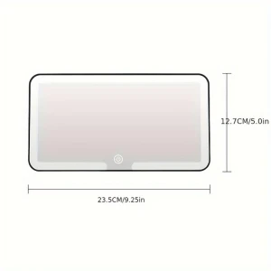 LED Car Makeup Mirror with Touch Control, NyPhoenix Auto