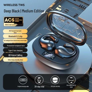 True Wireless Headset with Bone Conduction — Wireless Earbuds, AI Market