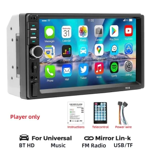 2 Din Car Radio with HD 7 Touch Screen, AutoSphere
