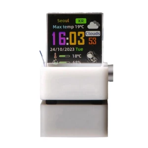 Holographic Photo Display Smart Weather Station Digital Clock, Hein-M