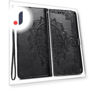 Mandala Pattern Embossed PU Wallet Folio Case Stand — Phone Accessories, Smartwatch 2025