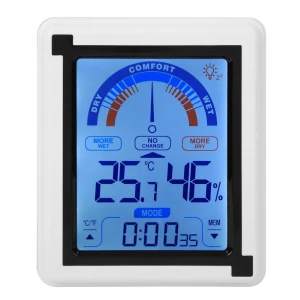 LCD Touchscreen Weather Clock with Digital Temperature and Humidity Meter, Health & Beauty PRODUCT