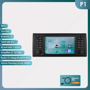 Intelligent 8GB 128GB Voice Control AI 2 DIN Android Auto Radio, Hizpo