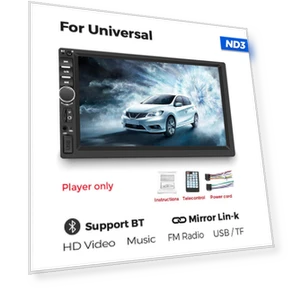 7-inch HD Touchscreen Universal 2 DIN Carplay Multimedia Player — Stereo Receivers, ZoomSpark