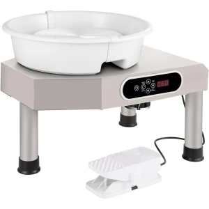 Pottery Wheel with LCD Touch Screen and Foot Pedal, Pro DIY Tool