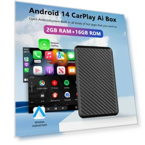 Wireless CarPlay & Android Auto 3-in-1 AI Box — Stereo Receivers, ZoomSpark