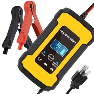 Smart Fully Automatic Battery Charger with LCD Display, VehicleKit