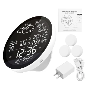 Smart Weather Station with Clock — Air Quality Monitor, Automobile and motorcycle supplies