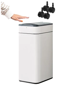 Set of 4 Stainless Steel Trash Cans with Motion Sensor, JAPAN ANIME BRIDGE