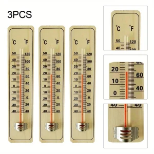 Wooden Scale Thermometer, housewarm
